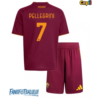 AS Roma Lorenzo Pellegrini #7 Echipament de Fotbal Replică 2025-26 Copii Acasa (+ Șorturi)